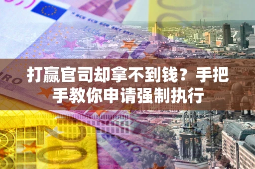 武汉打赢官司却拿不到钱？手把手教你申请强制执行