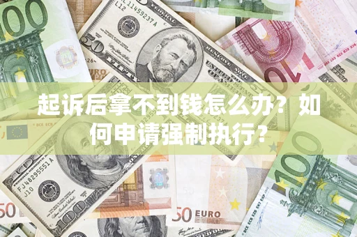 武汉起诉后拿不到钱怎么办？如何申请强制执行？