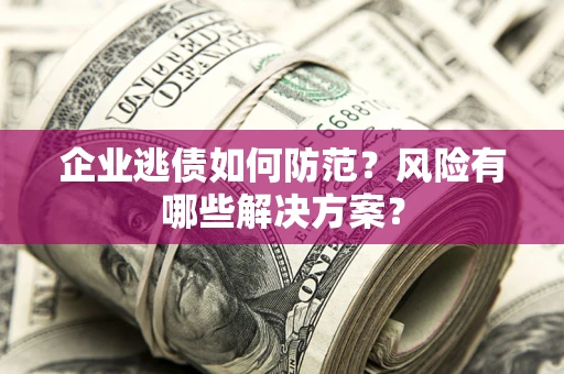 武汉企业逃债如何防范？风险有哪些解决方案？