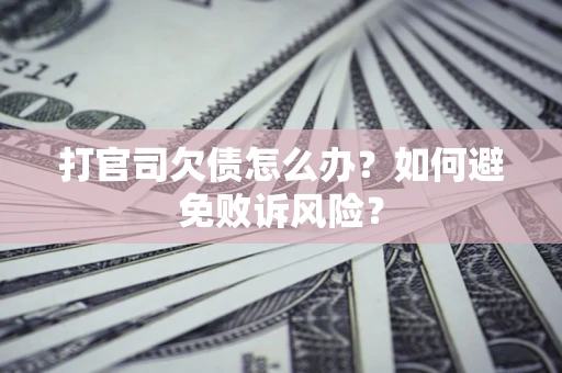 武汉打官司欠债怎么办？如何避免败诉风险？