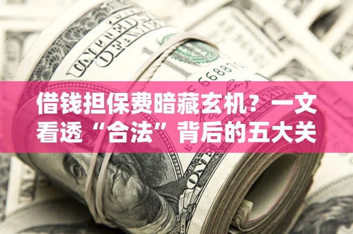 武汉借钱担保费暗藏玄机？一文看透“合法”背后的五大关键陷阱