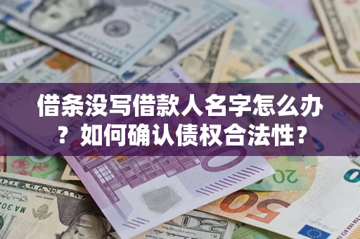 武汉借条没写借款人名字怎么办？如何确认债权合法性？
