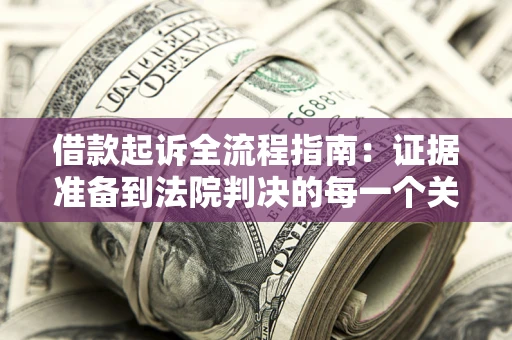 武汉借款起诉全流程指南：证据准备到法院判决的每一个关键步骤