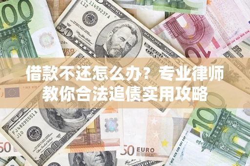 武汉借款不还怎么办？专业律师教你合法追债实用攻略