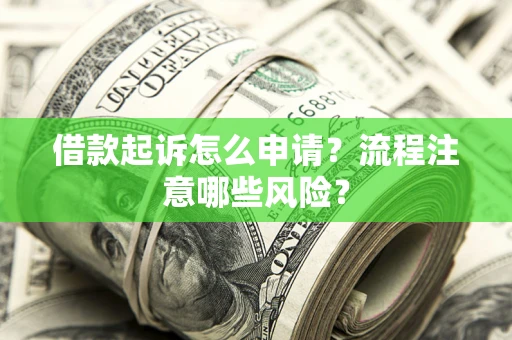 武汉借款起诉怎么申请？流程注意哪些风险？