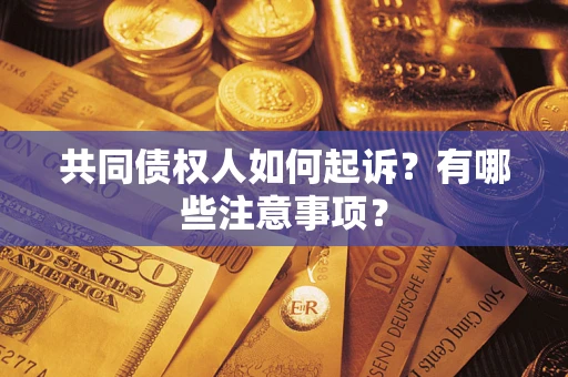 武汉共同债权人如何起诉？有哪些注意事项？