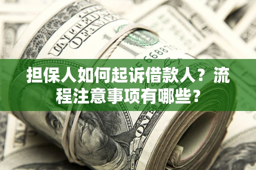 武汉担保人如何起诉借款人？流程注意事项有哪些？